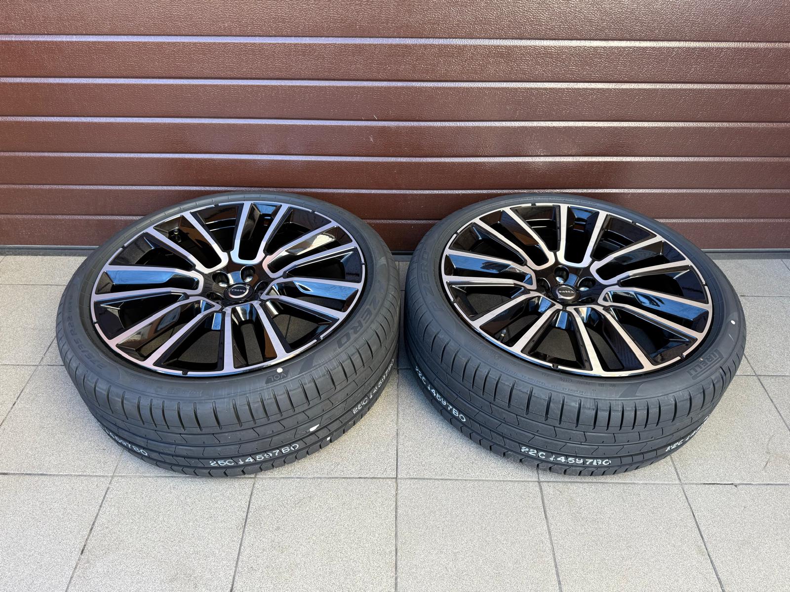 Original XC90 Facelift 7 Double Spoke Diamond Cut Wheels with tires Pirelli P-Zero r22 - Image 6