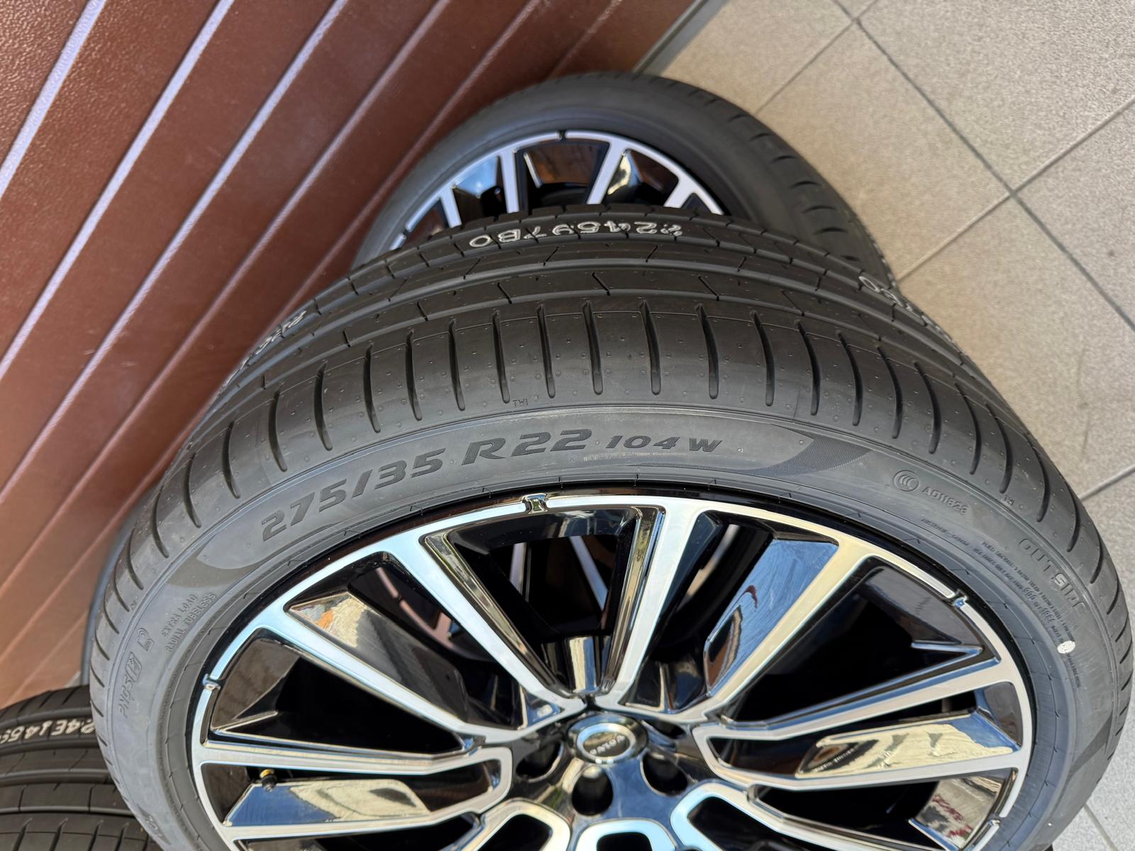 Original XC90 Facelift 7 Double Spoke Diamond Cut Wheels with tires Pirelli P-Zero r22 - Image 5