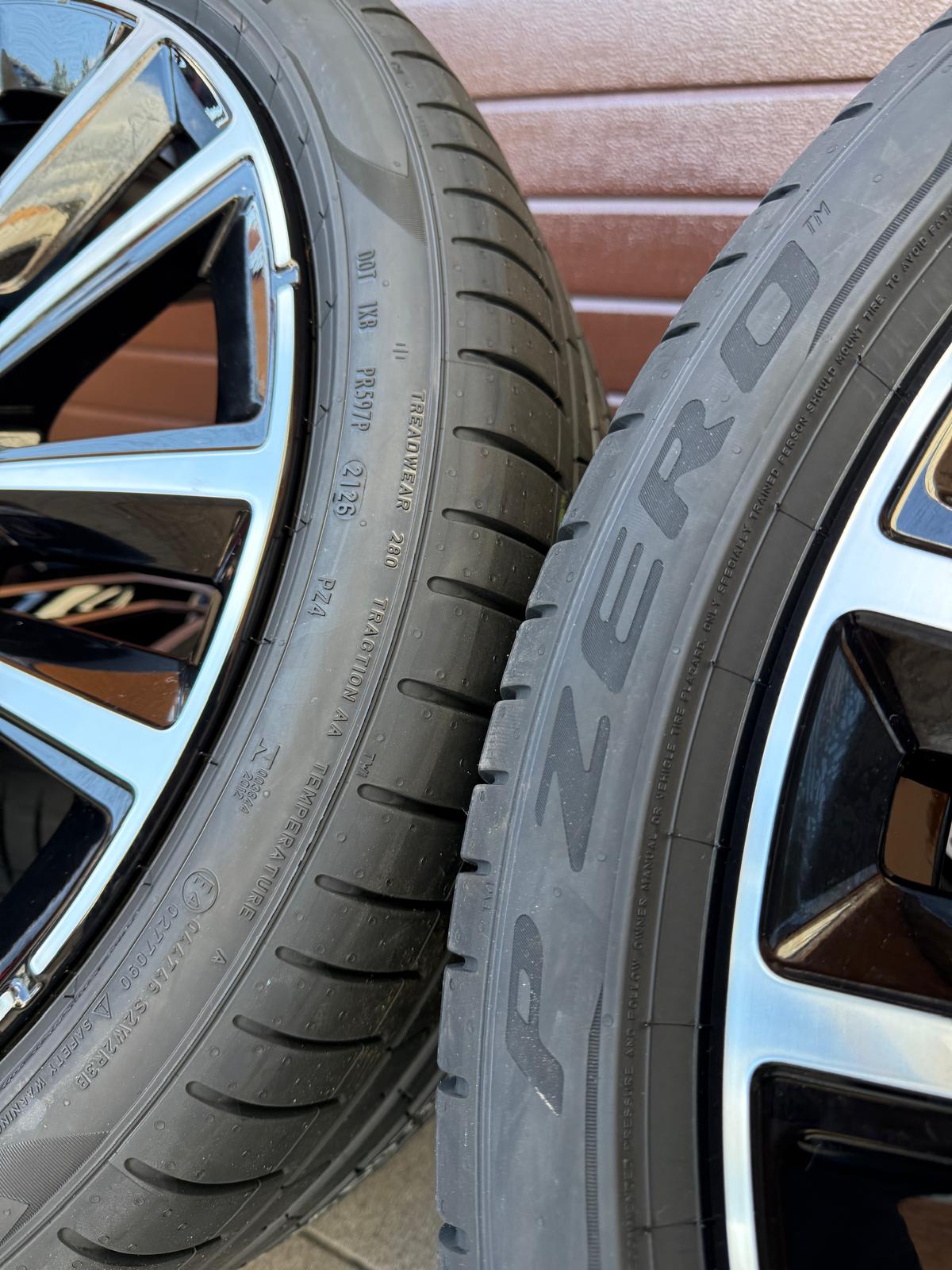 Original XC90 Facelift 7 Double Spoke Diamond Cut Wheels with tires Pirelli P-Zero r22 - Image 4