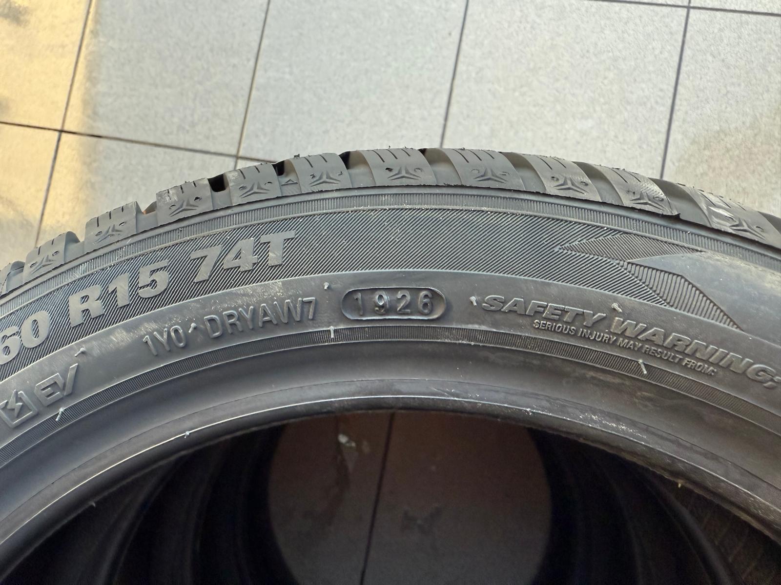 155/60r15 KUMHO WinterCRAFT WP52+ 74T Winter tire set - Image 3