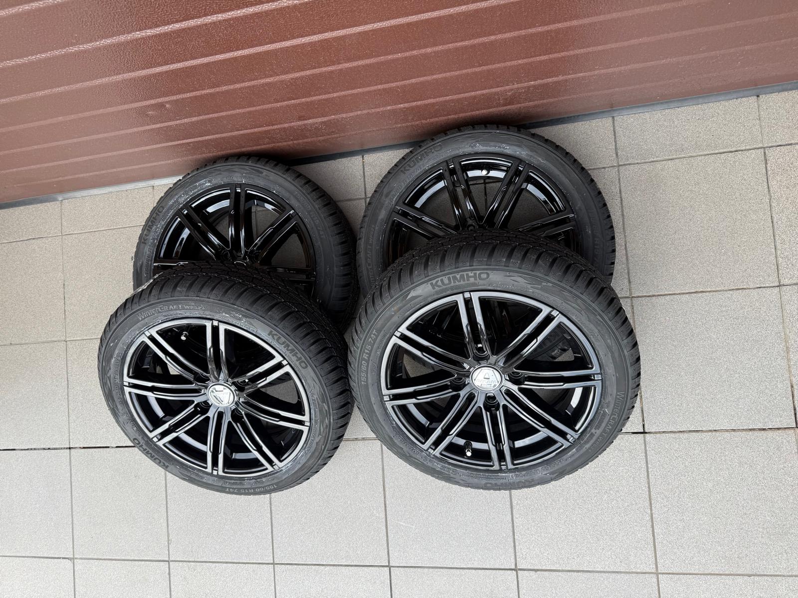 Original Aixam Vision Style Black Wheels For New Winter Tires Kumho r15 - Image 2