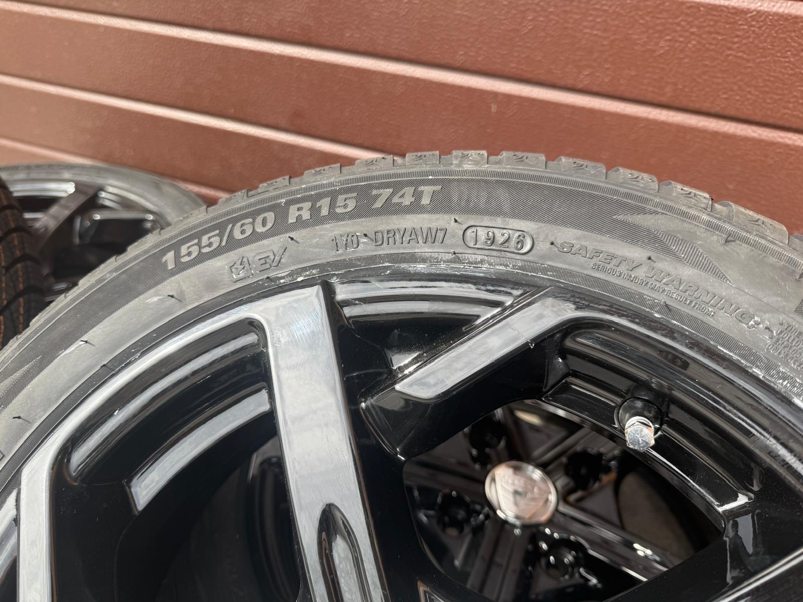 Original Aixam Seven Style Black Wheels For New Winter Tires Kumho r15 - Image 3