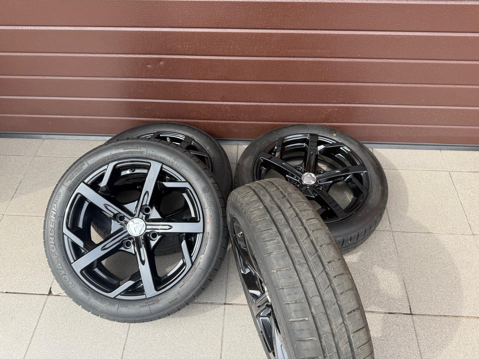 Original Aixam Seven Style Black Wheels With Summer Tires r15
