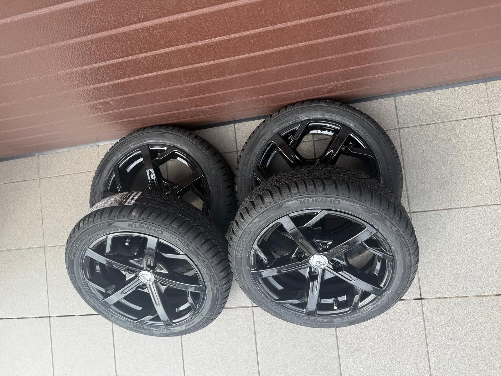 Original Aixam Seven Style Black Wheels For New Winter Tires Kumho r15 - Image 2